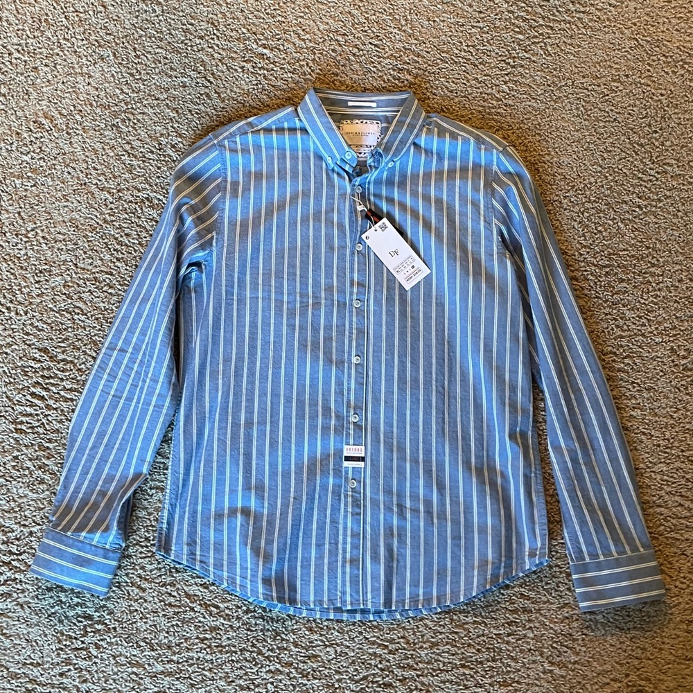 Large Denim & Flower Shirt
